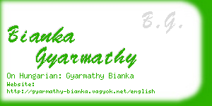 bianka gyarmathy business card